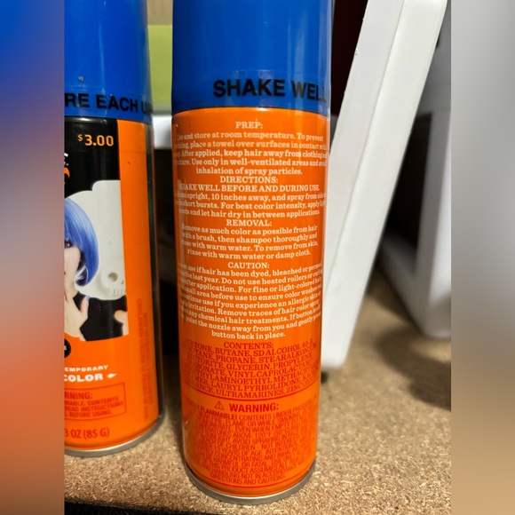 4 Cans Spray-On Temporary Halloween Hair Color - Hyde & EEK! Boutique - Picture 4 of 4